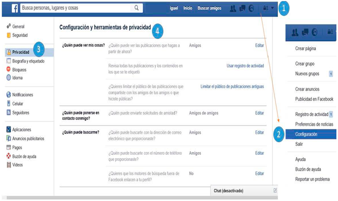 facebook-privacidad Configuración de privacidad en Facebook
