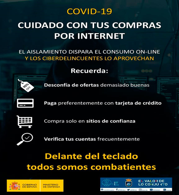 covid-19 Cuidado con las compras online
