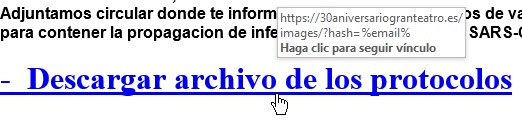 ggd suplantación de Identidad del Ministerio de Sanidad