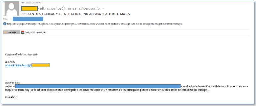 v Boletín especial Campañas de phishing suplantando direcciones de correo conocidas por el usuario