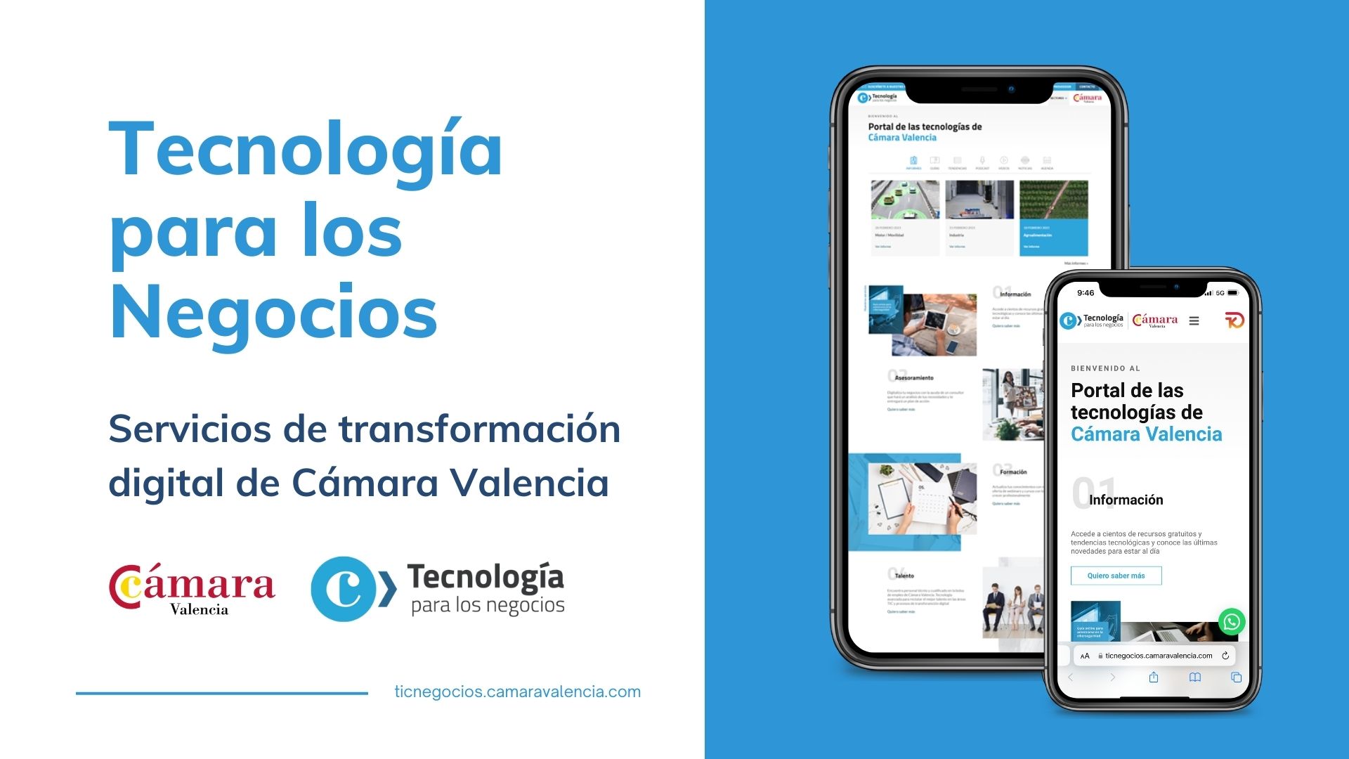 Tecnología para los Negocios. Servicio de transformación digital de Cámara Palencia