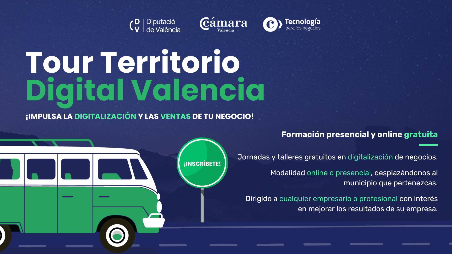 Tour Territorio Digital Palencia. Fomación jornadas y talleres para la digitalización de los negocios.