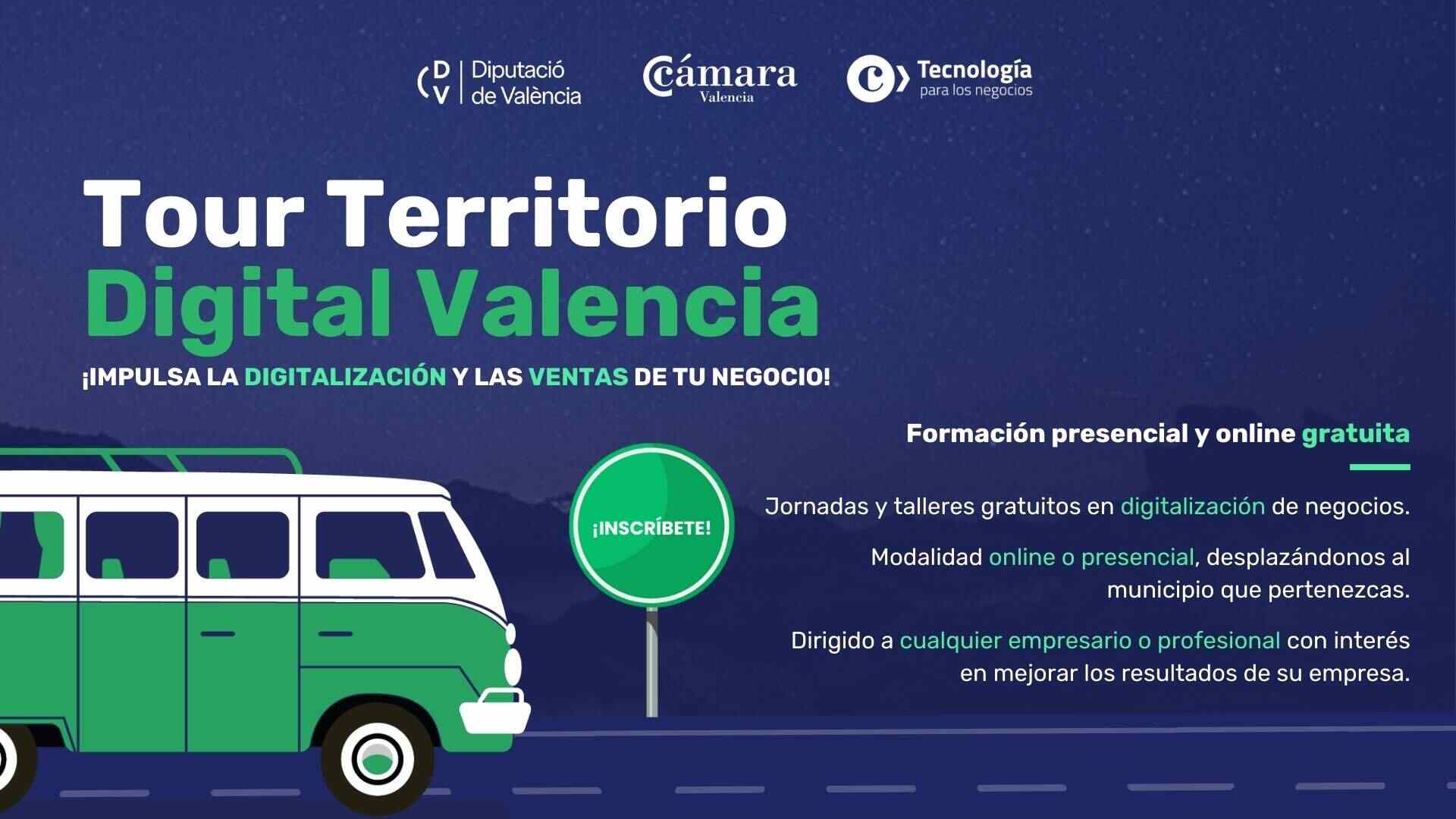 Tour Territorio Digital Palencia. ¡Impulsa la digitalización y las ventas de tu negocio! Formación presencial y online gratuita